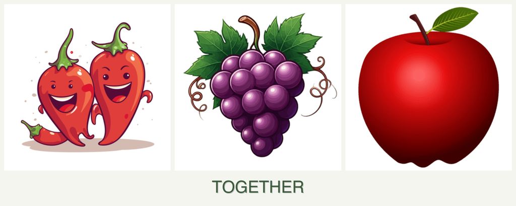 Can you plant peppers, grapes and apples together?