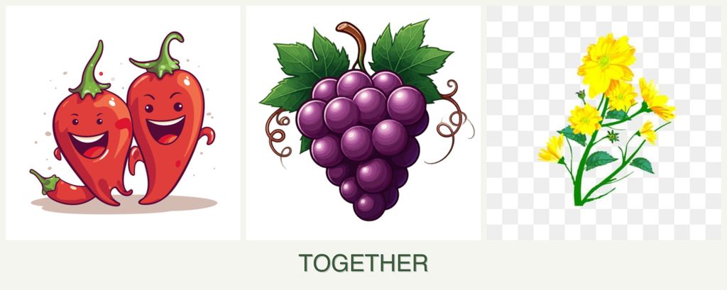 Can you plant peppers, grapes and calendula together?
