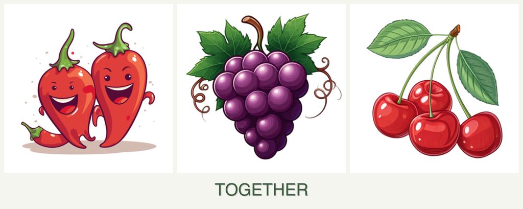 Can you plant peppers, grapes and cherries together?