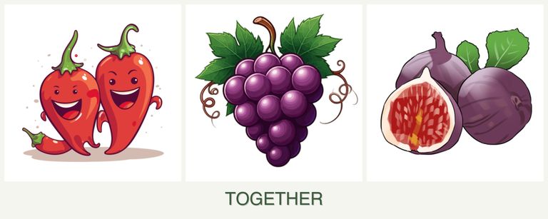 Can you plant peppers, grapes and figs together?