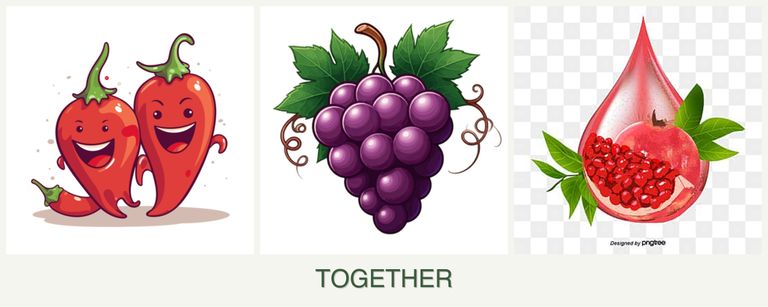 Can you plant peppers, grapes and pomegranates together?