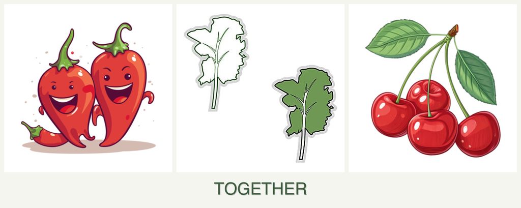 Can you plant peppers, kale and cherries together?