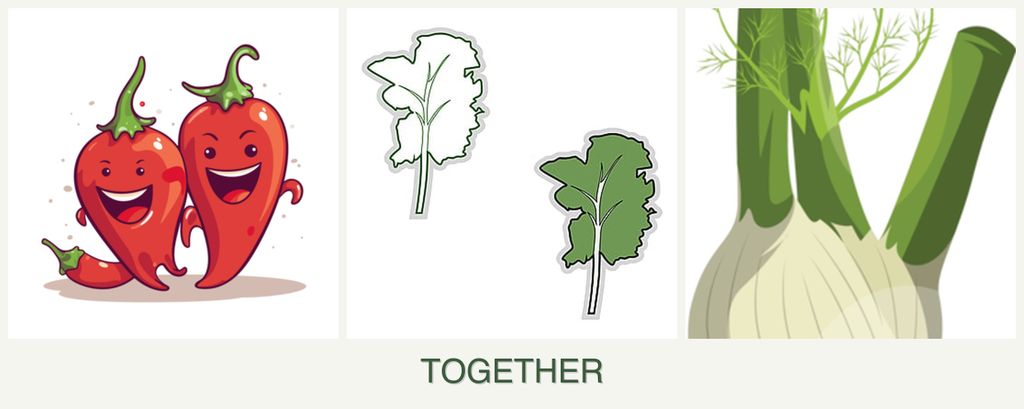 Can you plant peppers, kale and fennel together?