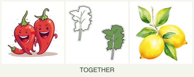 Can you plant peppers, kale and lemons together?