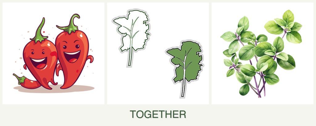 Can you plant peppers, kale and oregano together?