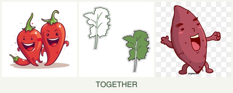 Can you plant peppers, kale and sweet potatoes together?