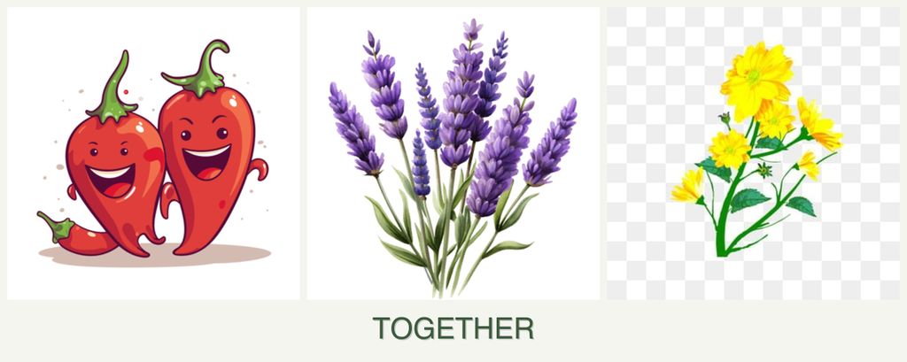 Can you plant peppers, lavender and calendula together?