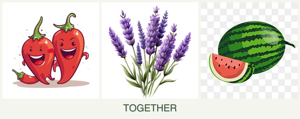 Can you plant peppers, lavender and melons together?