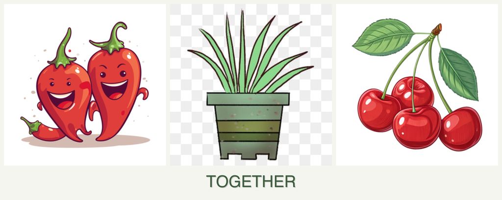 Can you plant peppers, lemongrass and cherries together?