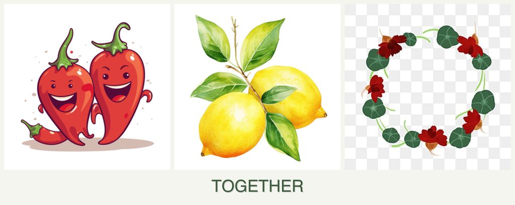 Can you plant peppers, lemons and nasturtiums together?