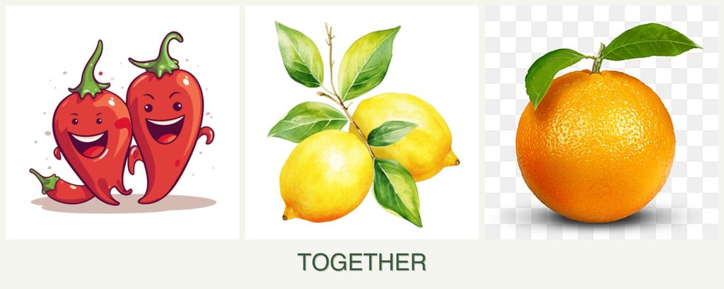 Can you plant peppers, lemons and oranges together?