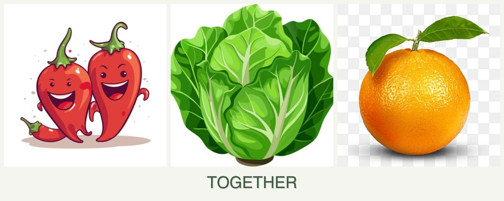 Can you plant peppers, lettuce and oranges together?