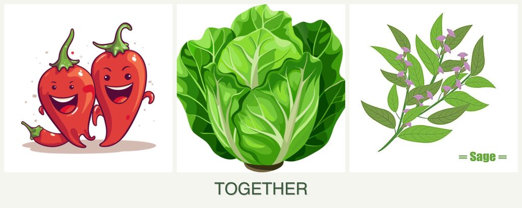 Can you plant peppers, lettuce and sage together?