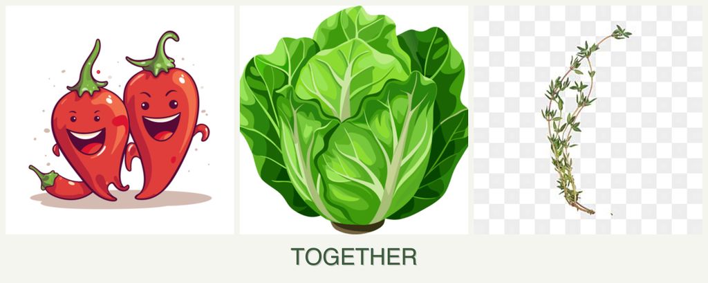 Can you plant peppers, lettuce and thyme together?