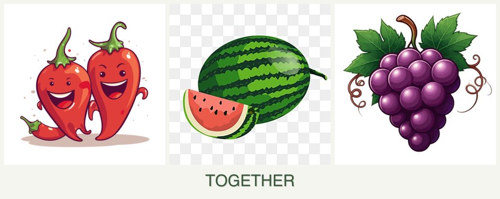 Can you plant peppers, melons and grapes together?
