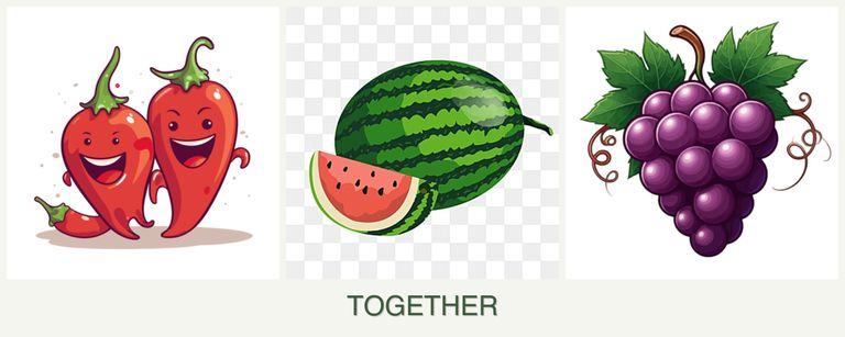 Can you plant peppers, melons and grapes together?