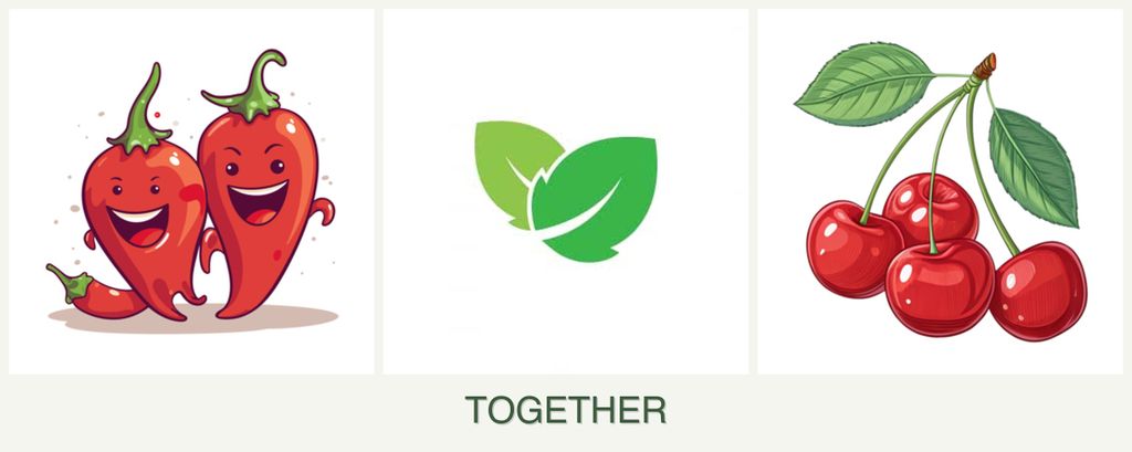 Can you plant peppers, mint and cherries together?