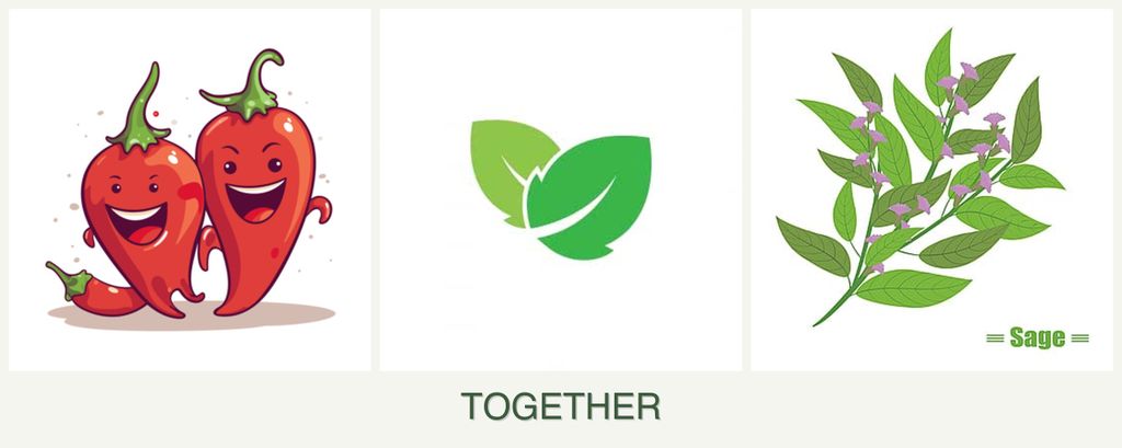 Can you plant peppers, mint and sage together?