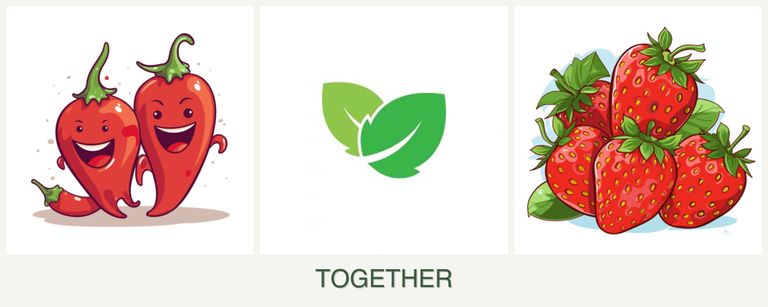 Can you plant peppers, mint and strawberries together?