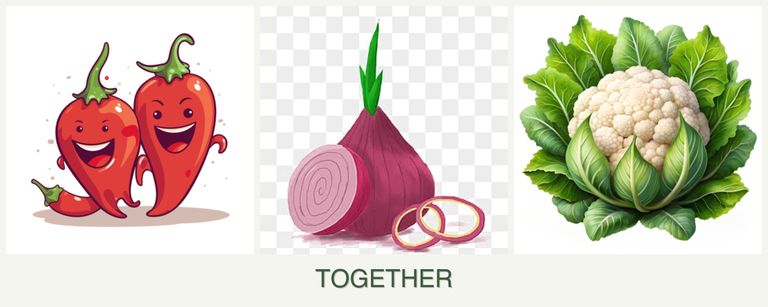 Can you plant peppers, onions and cauliflower together?