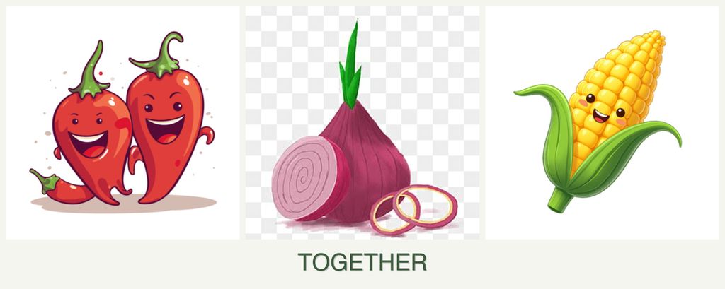 Can you plant peppers, onions and corn together?