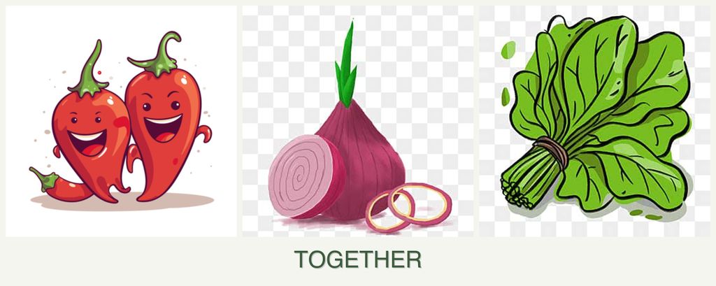Can you plant peppers, onions and spinach together?