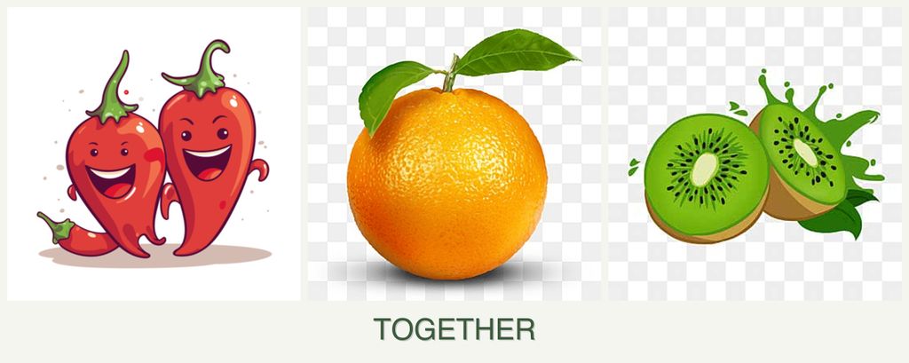 Can you plant peppers, oranges and kiwi together?