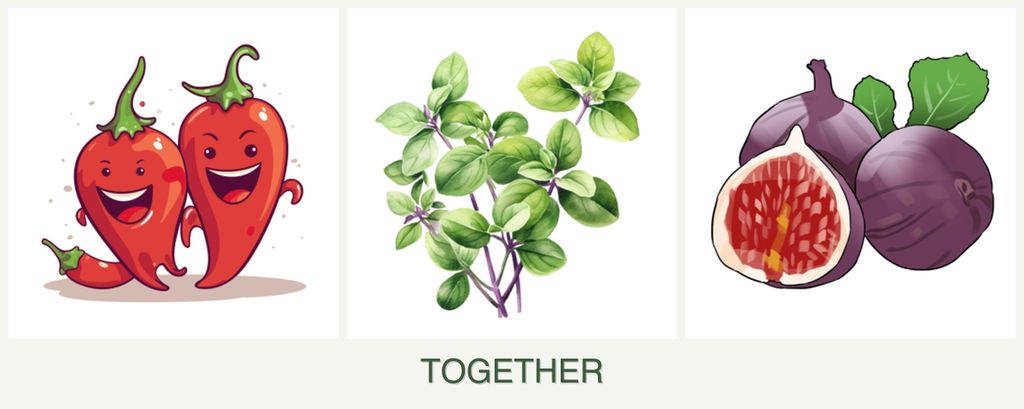 Can you plant peppers, oregano and figs together?
