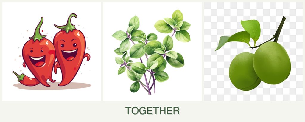 Can you plant peppers, oregano and plums together?