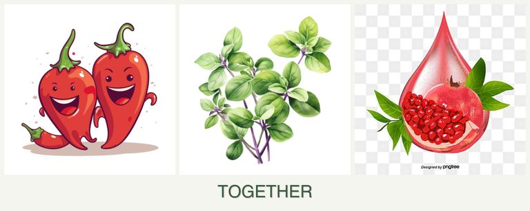Can you plant peppers, oregano and pomegranates together?