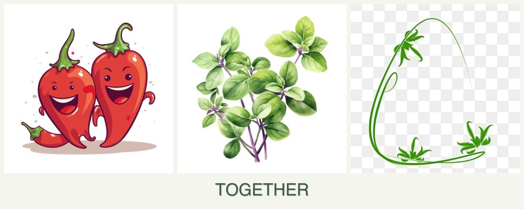 Can you plant peppers, oregano and tarragon together?