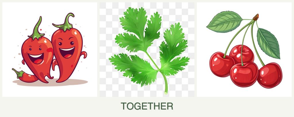 Can you plant peppers, parsley and cherries together?