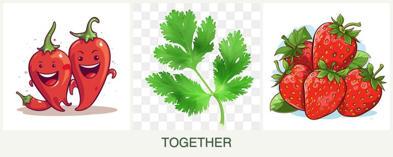 Can you plant peppers, parsley and strawberries together?