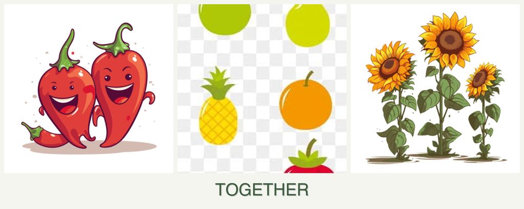 Can you plant peppers, pears and sunflowers together?
