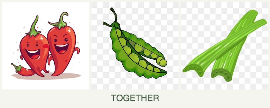 Can you plant peppers, peas and celery together?