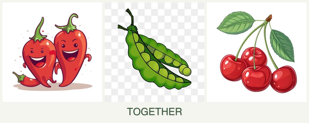 Can you plant peppers, peas and cherries together?