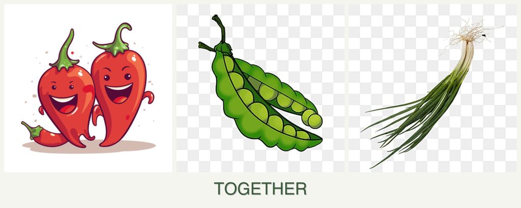 Can you plant peppers, peas and chives together?