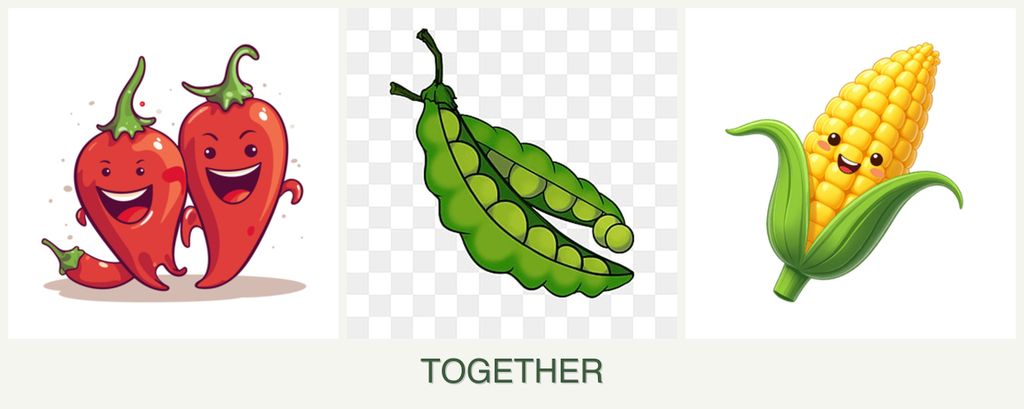 Can you plant peppers, peas and corn together?