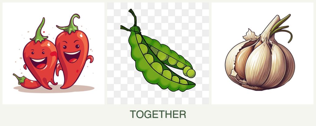 Can you plant peppers, peas and garlic together?