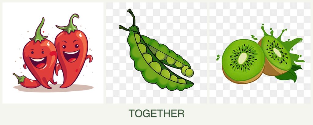 Can you plant peppers, peas and kiwi together?