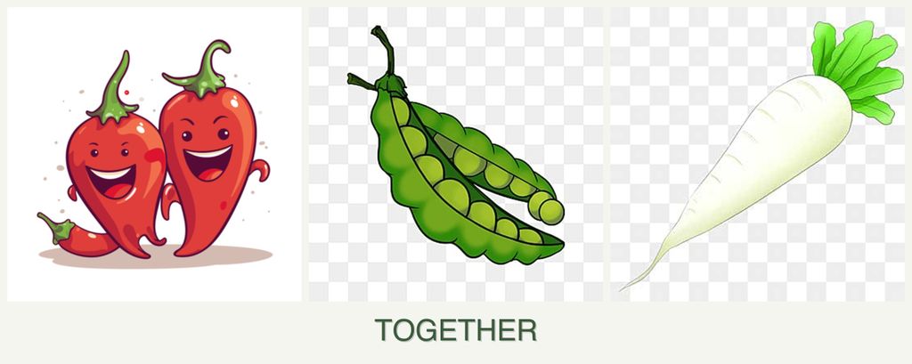Can you plant peppers, peas and radishes together?