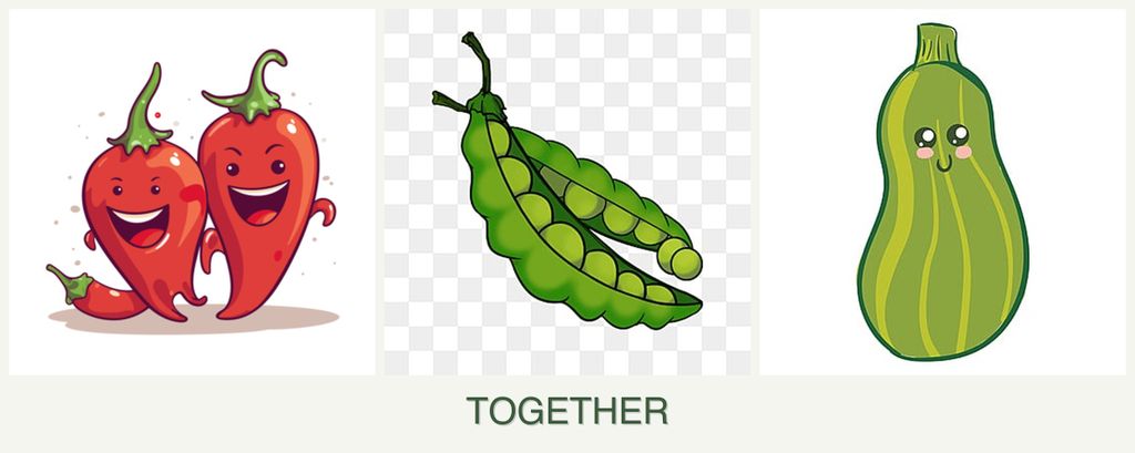 Can you plant peppers, peas and zucchini together?