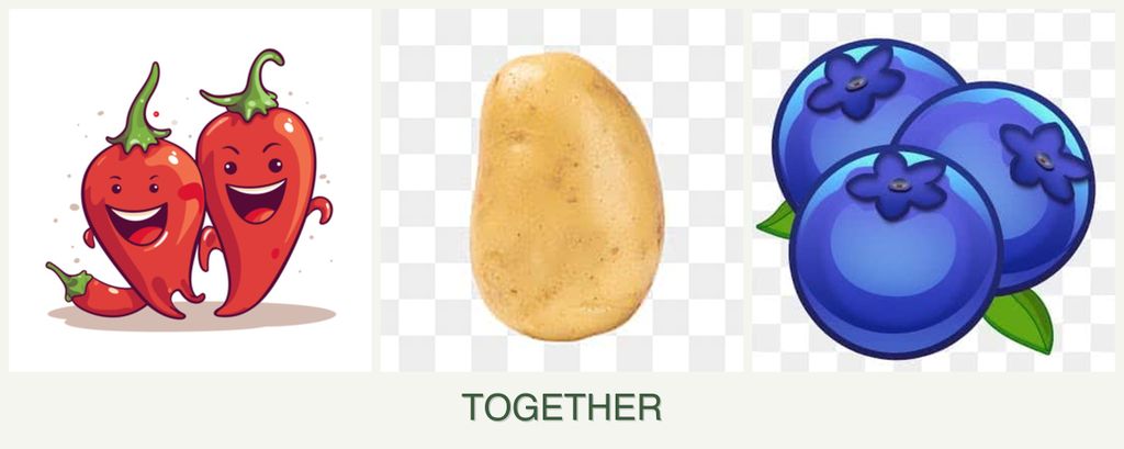 Can you plant peppers, potatoes and blueberries together?