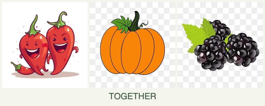 Can you plant peppers, pumpkin and blackberries together?