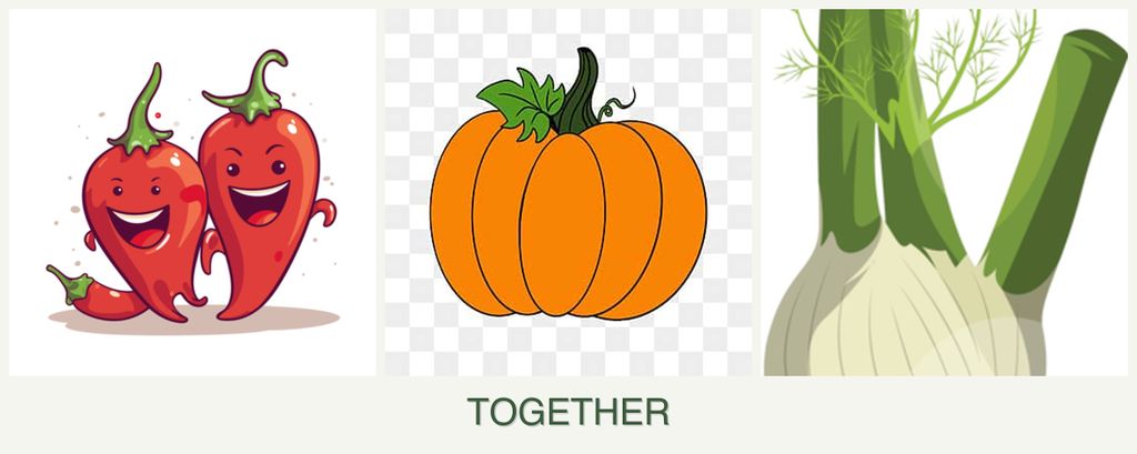Can you plant peppers, pumpkin and fennel together?