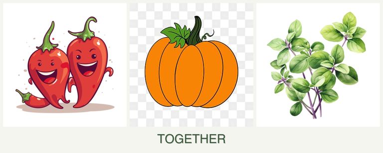 Can you plant peppers, pumpkin and oregano together?