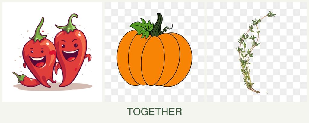 Can you plant peppers, pumpkin and thyme together?