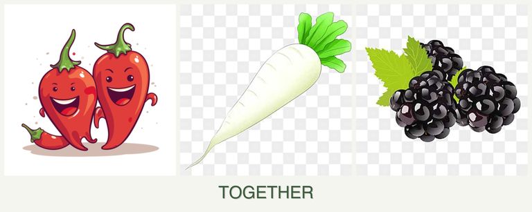 Can you plant peppers, radishes and blackberries together?