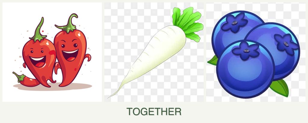 Can you plant peppers, radishes and blueberries together?