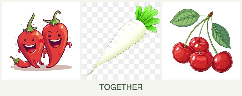 Can you plant peppers, radishes and cherries together?